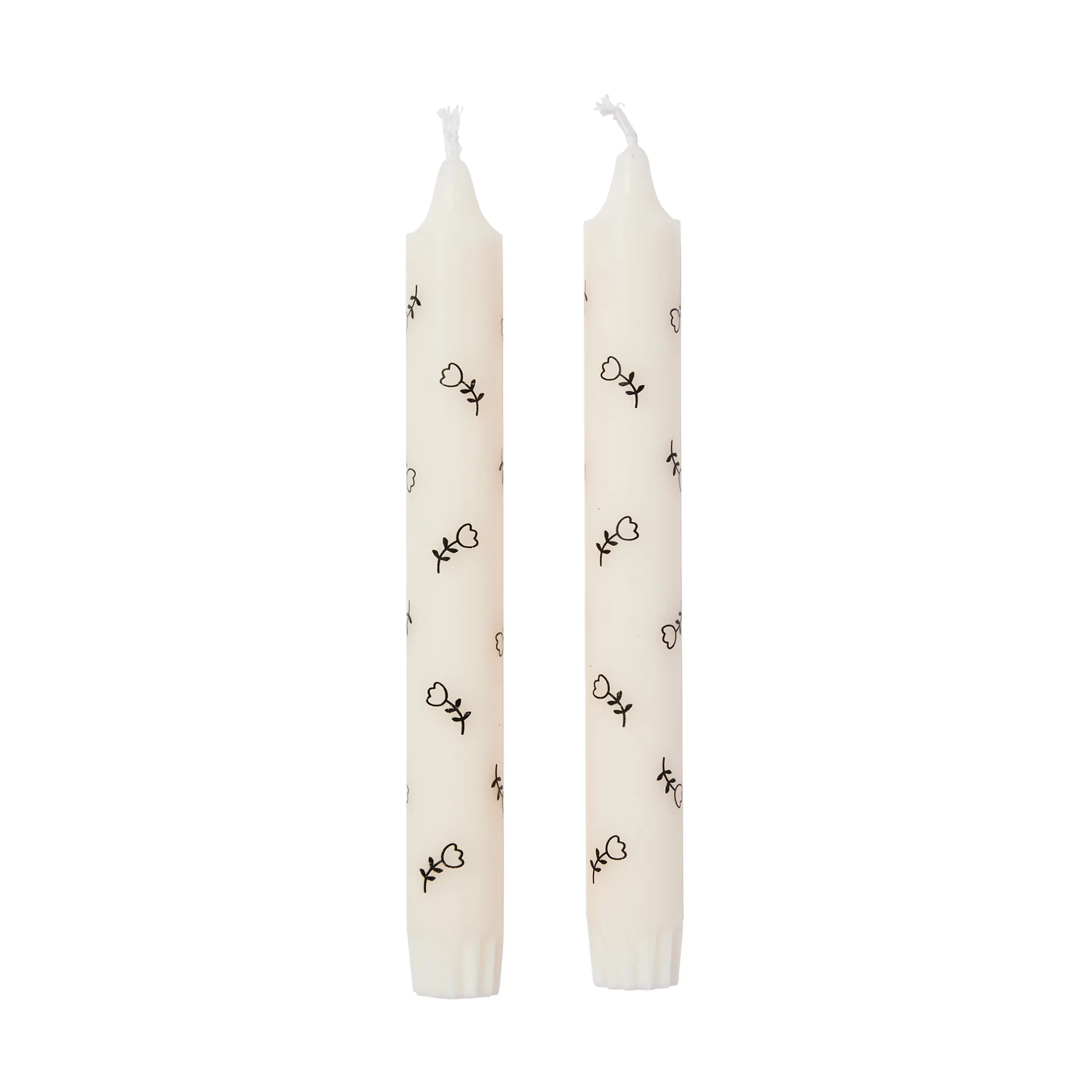 Mai テーパードキャンドル 2本, White-black Broste Copenhagen | ブロスト コペンハーゲン