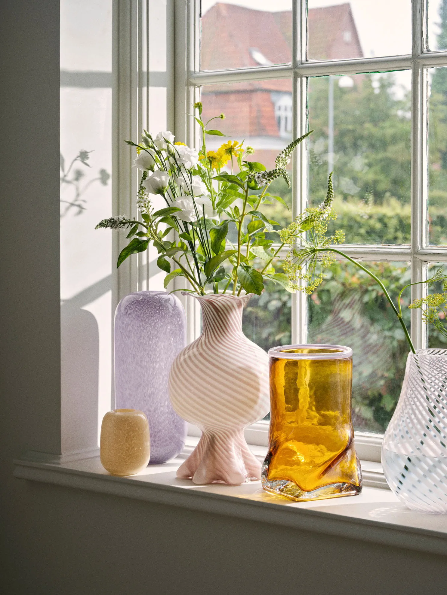 Mella 花瓶 30 cm, Fairy pink-off white Broste Copenhagen | ブロスト コペンハーゲン