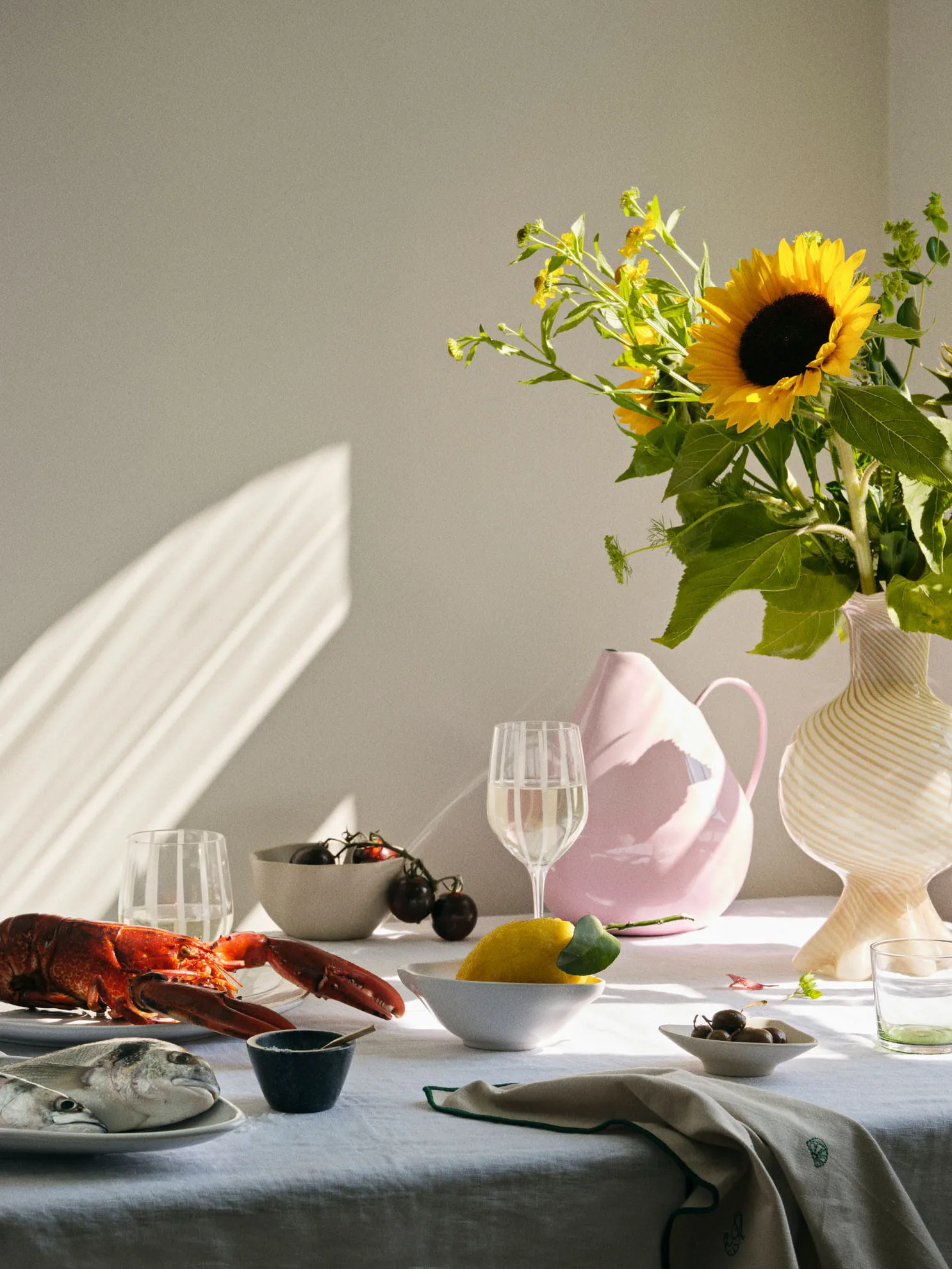 Mella 花瓶 30 cm, Taupe sand-off white Broste Copenhagen | ブロスト コペンハーゲン