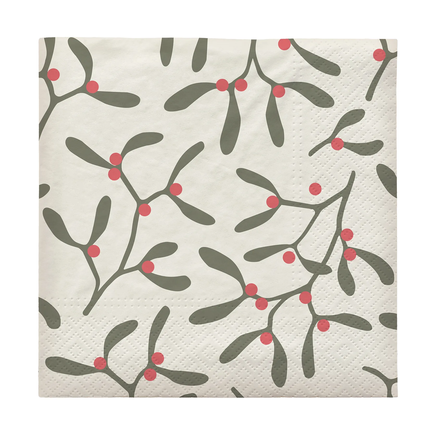 Mistletoe ペーパーナプキン 33x33 cm 20枚, Pompeian Red Broste Copenhagen | ブロスト コペンハーゲン