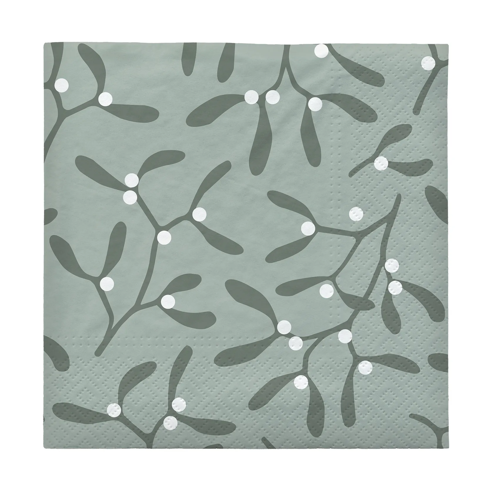 Mistletoe ペーパーナプキン 33x33 cm 20枚, White Broste Copenhagen | ブロスト コペンハーゲン