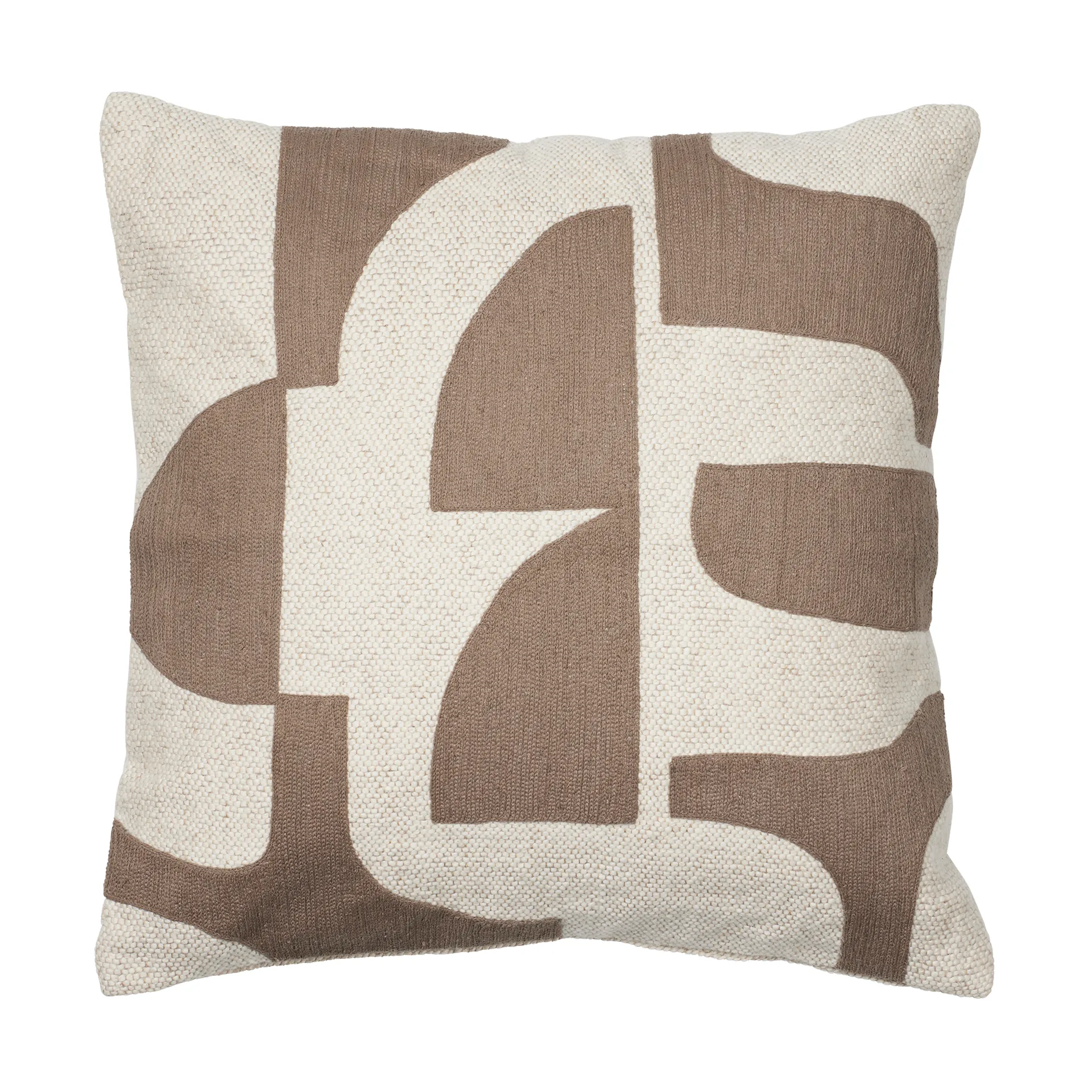 Mundo クッションカバー 50x50 cm, Kangaroo brown-off white Broste Copenhagen | ブロスト コペンハーゲン