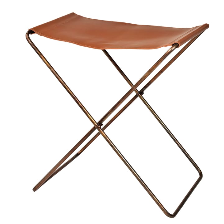 Nola スツール レザー, brown, 45 cm Broste Copenhagen | ブロスト コペンハーゲン