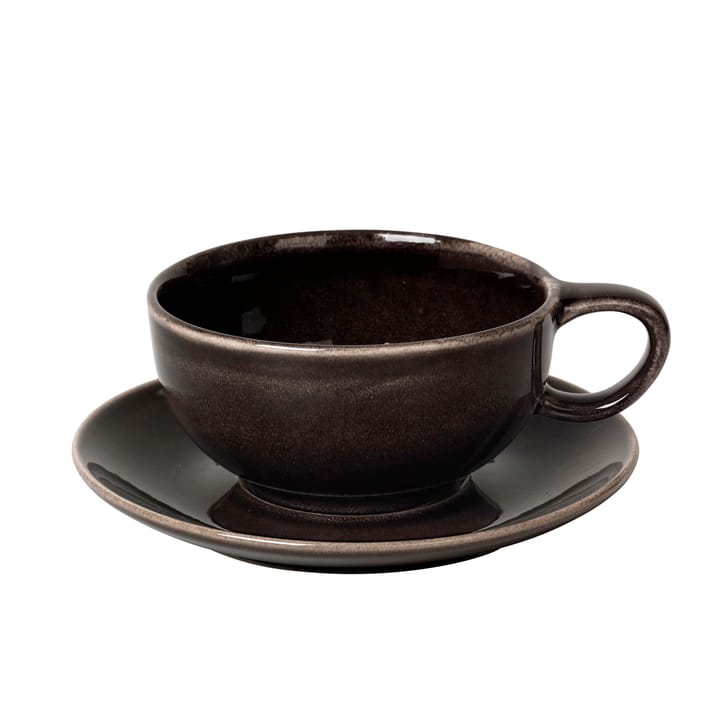 Nordic Coal ティーカップ&ソーサー - 5.8 cm - Broste Copenhagen | ブロスト コペンハーゲン