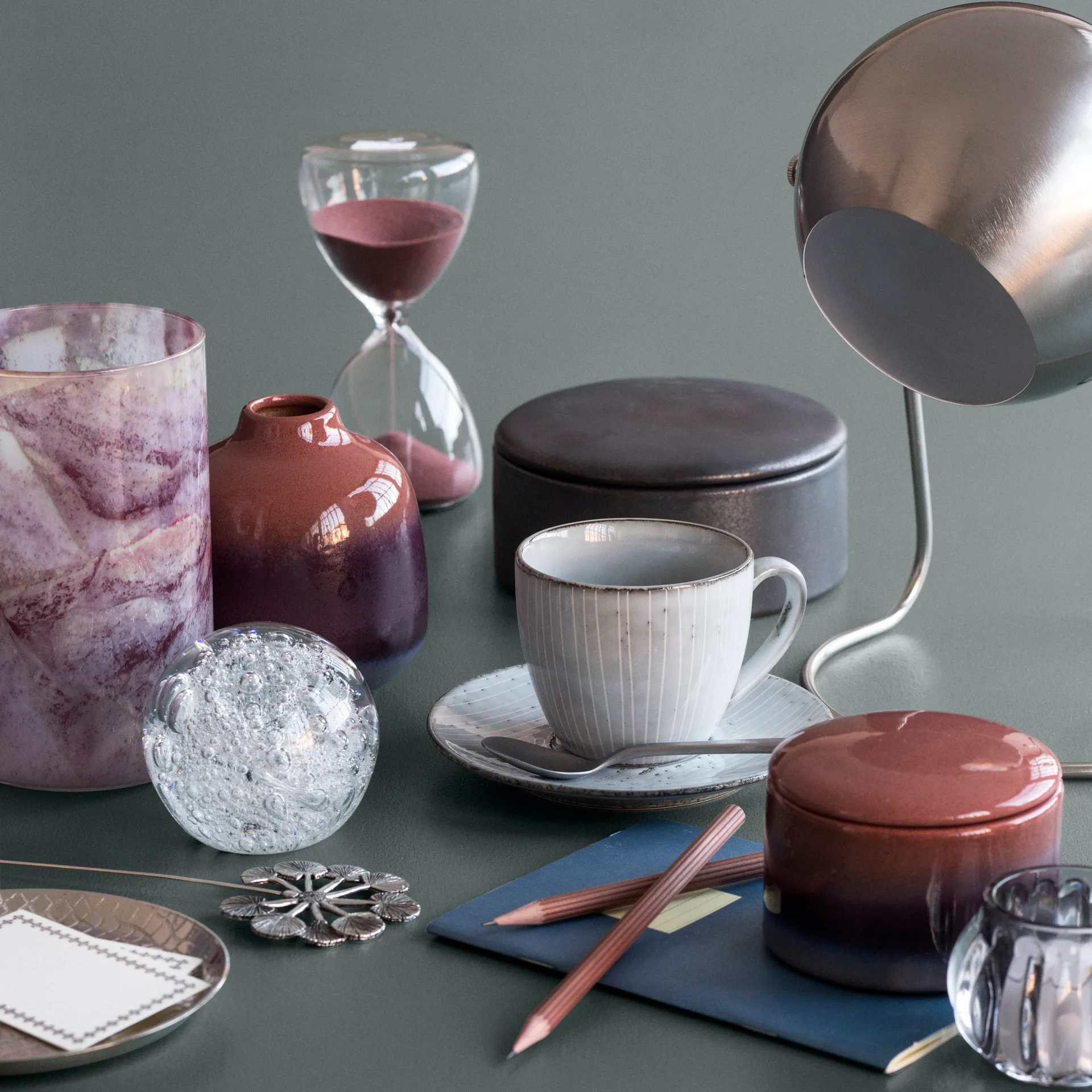 Nordic Sea カップ ソーサー付き, 8.8 cm Broste Copenhagen | ブロスト コペンハーゲン