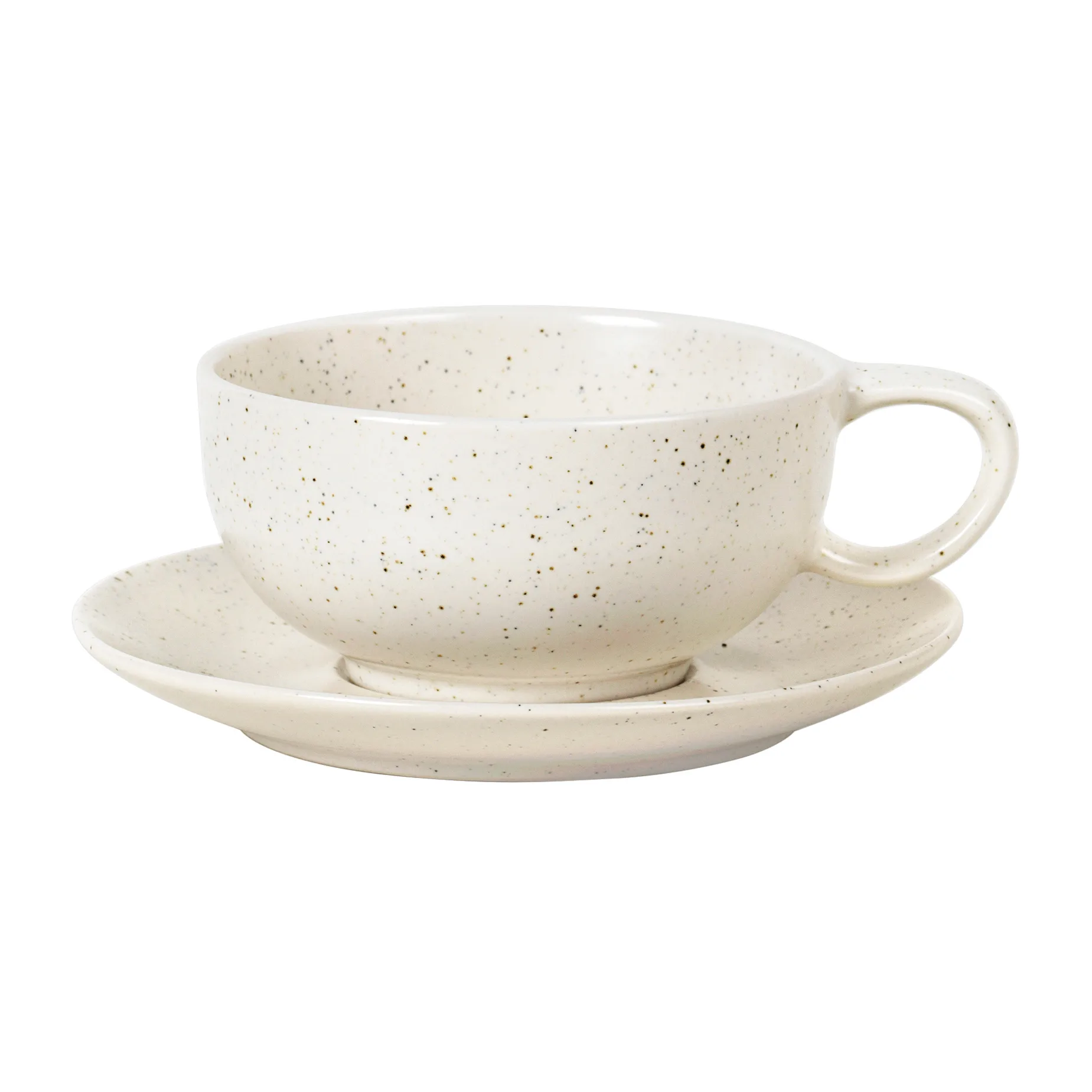 Nordic Vanilla カップ ソーサー付き 25 cl, Cream with grains Broste Copenhagen | ブロスト コペンハーゲン