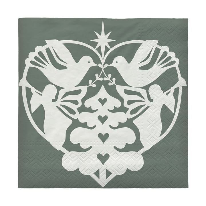 Nostalgia ペーパーナプキン 33x33 cm 20枚 - Grape Leaf Green - Broste Copenhagen | ブロスト コペンハーゲン