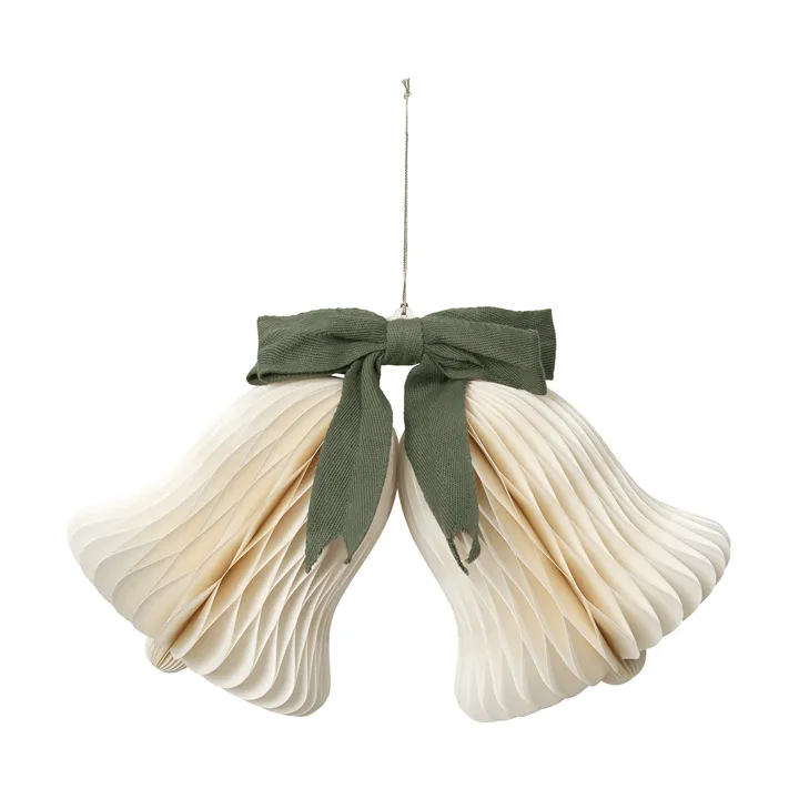 チャイム 鈴 クリスマスオーナメント - Off white-grape leaf green - Broste Copenhagen | ブロスト コペンハーゲン
