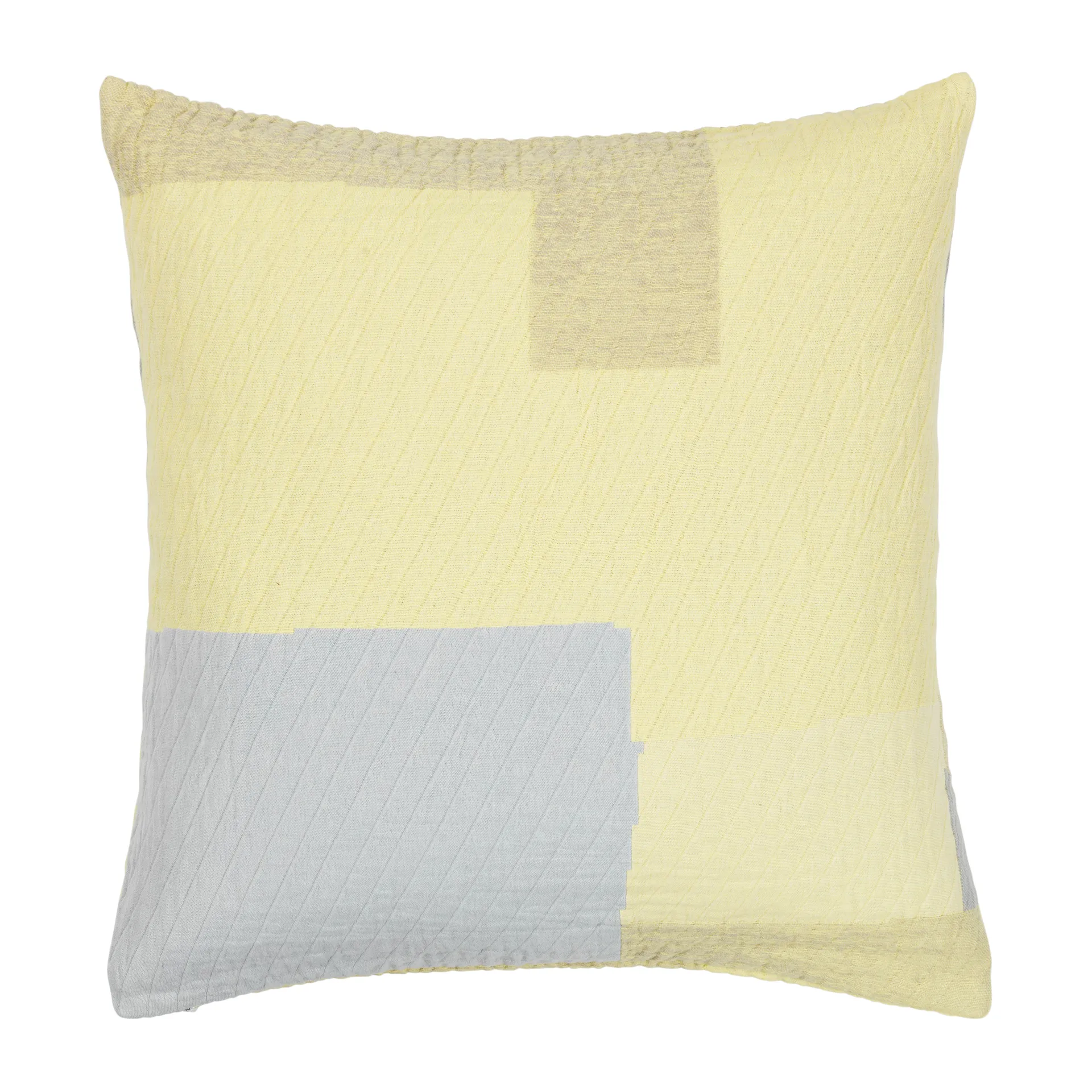 Patch クッションカバー 60x60 cm, Pale banana yellow-blue Broste Copenhagen | ブロスト コペンハーゲン