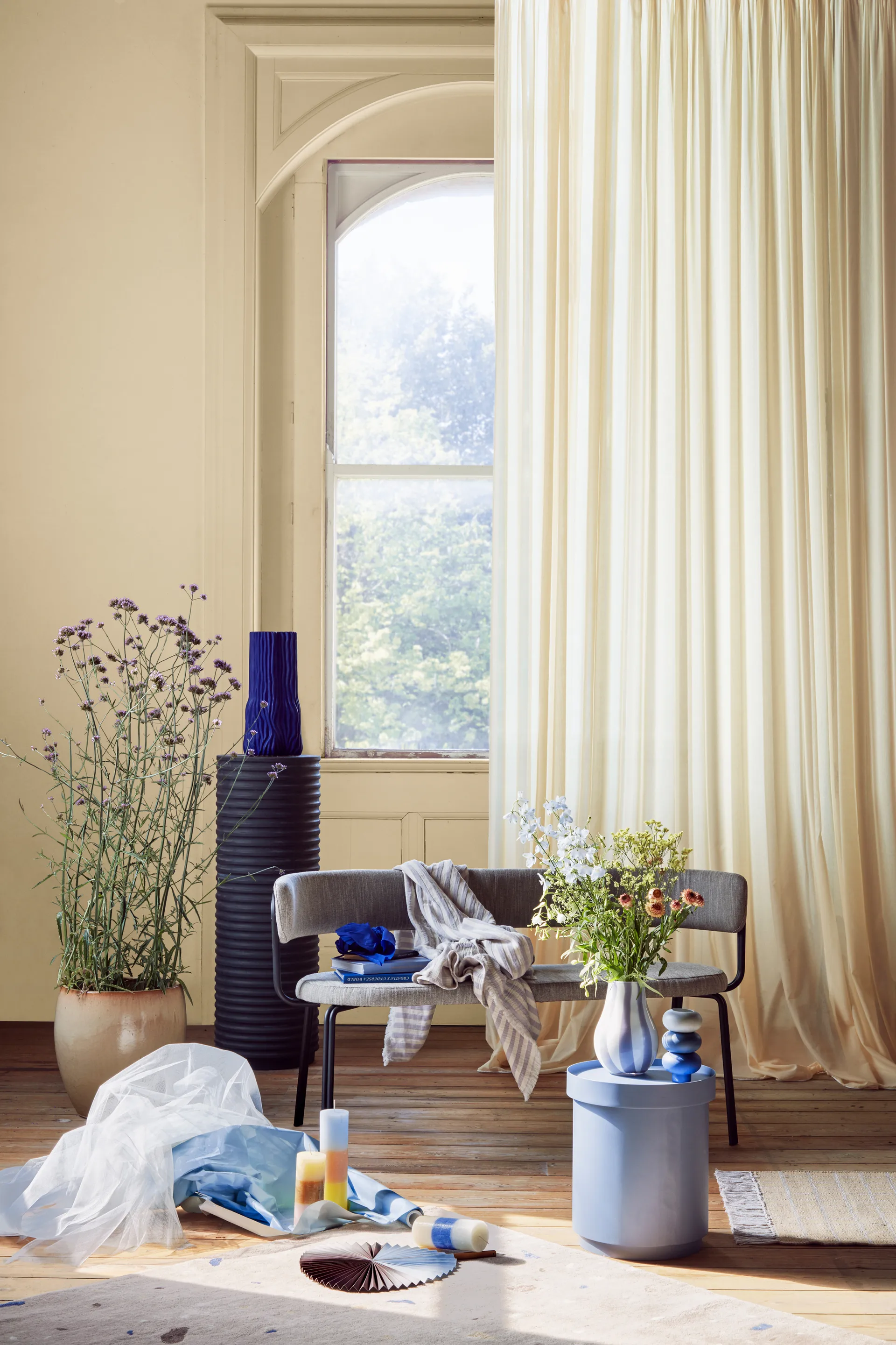 Rainbow ブロックキャンドル 25 cm, Pineapple cloud Broste Copenhagen | ブロスト コペンハーゲン