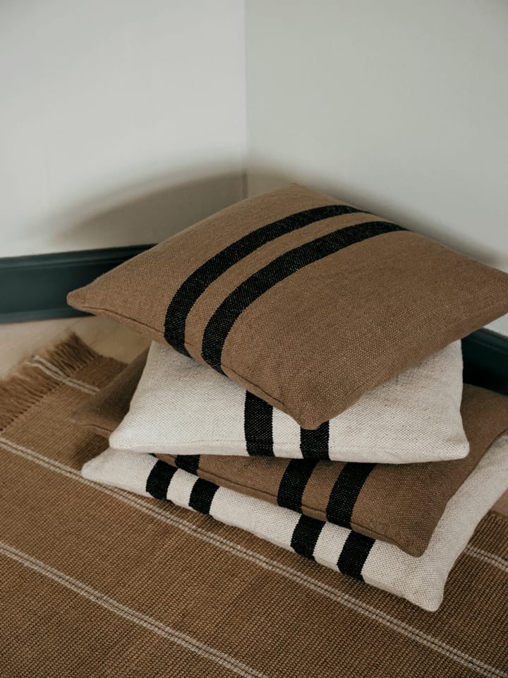 Sigrun クッションカバー, Light beige-black, 50x50 cm Broste Copenhagen | ブロスト コペンハーゲン
