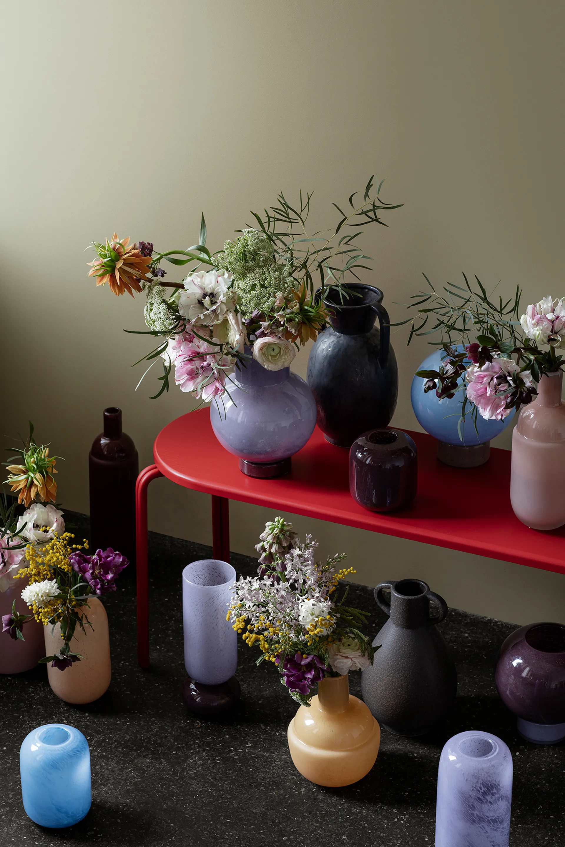 Simi 花瓶 29 cm, Antique grey-black Broste Copenhagen | ブロスト コペンハーゲン