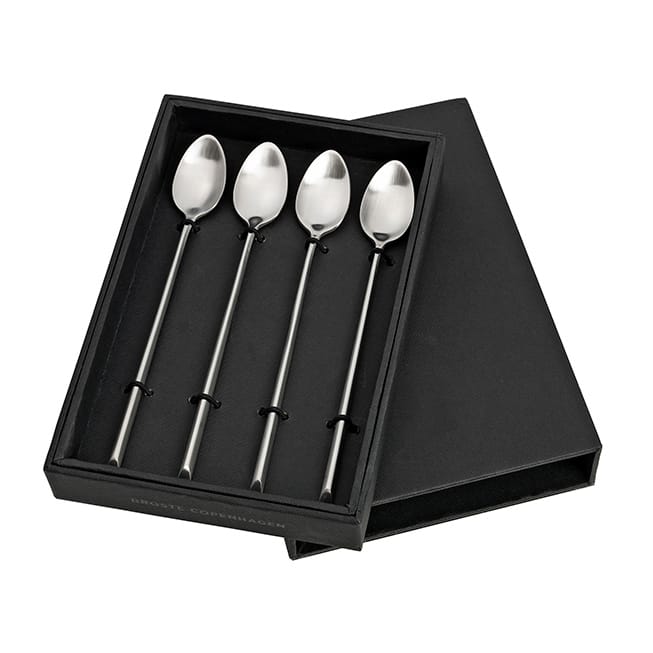 Sletten スプーン long 4パック, Full satin forged Broste Copenhagen | ブロスト コペンハーゲン