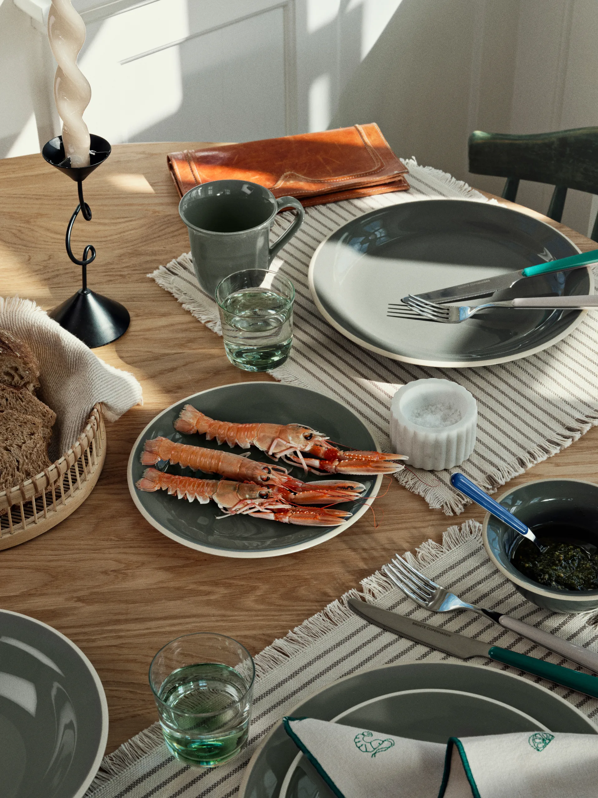 Taverna ランチプレート Ø22 cm, Green Broste Copenhagen | ブロスト コペンハーゲン