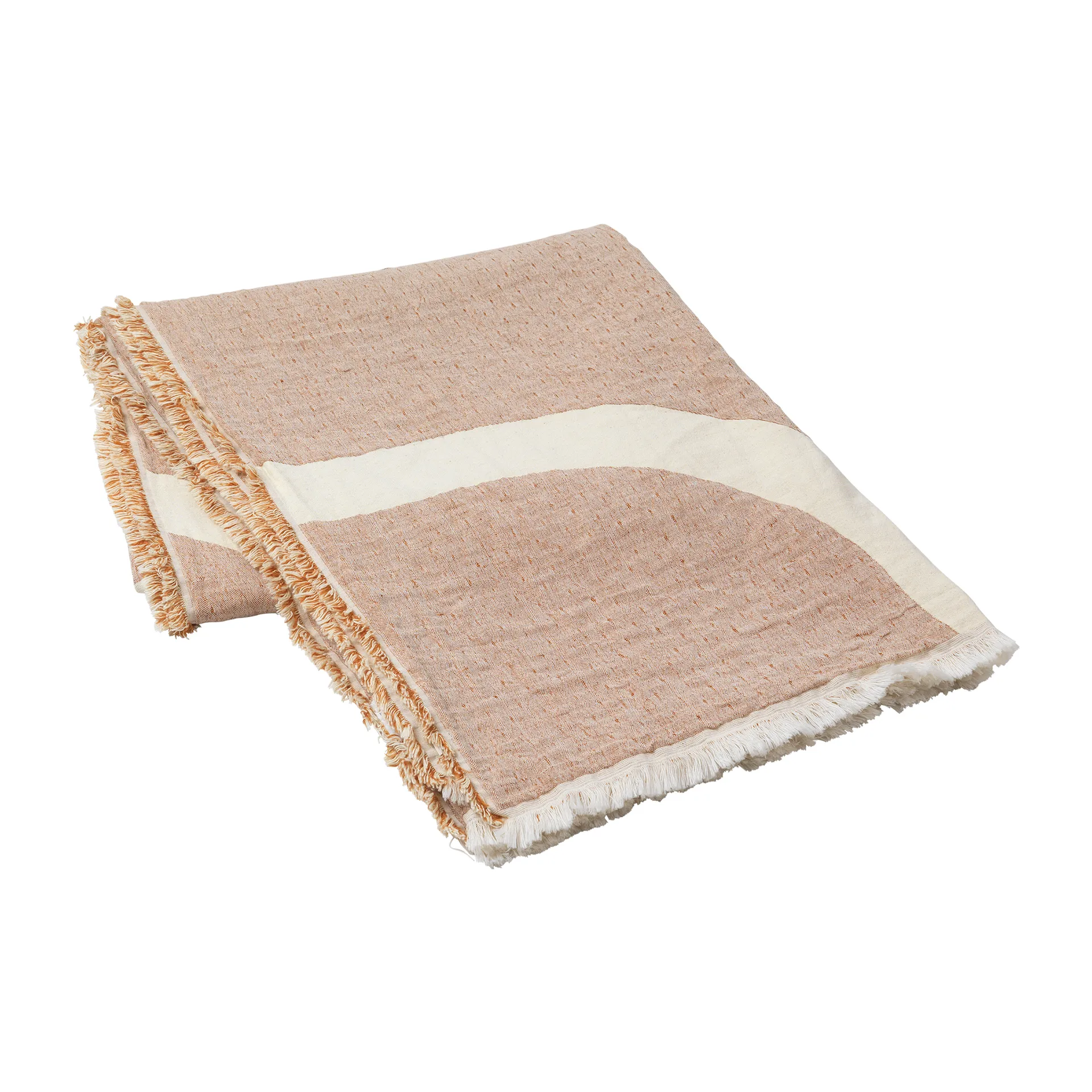 Tide スロー cotton-linen 130x180 cm, Caramel brown Broste Copenhagen | ブロスト コペンハーゲン