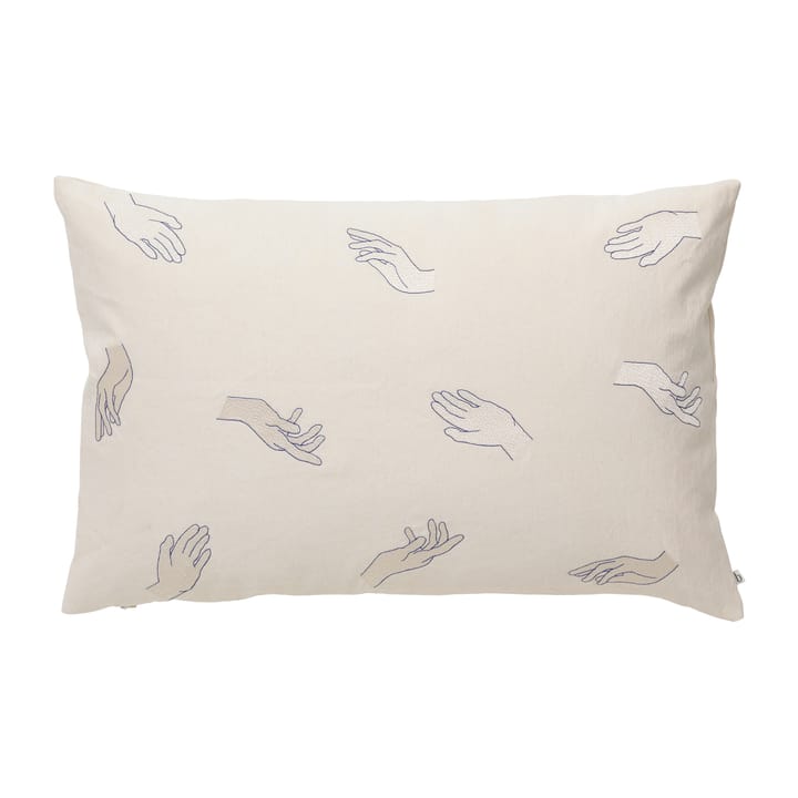 Touch ピローケース 40x60 cm - Intense blue-off white - Broste Copenhagen | ブロスト コペンハーゲン