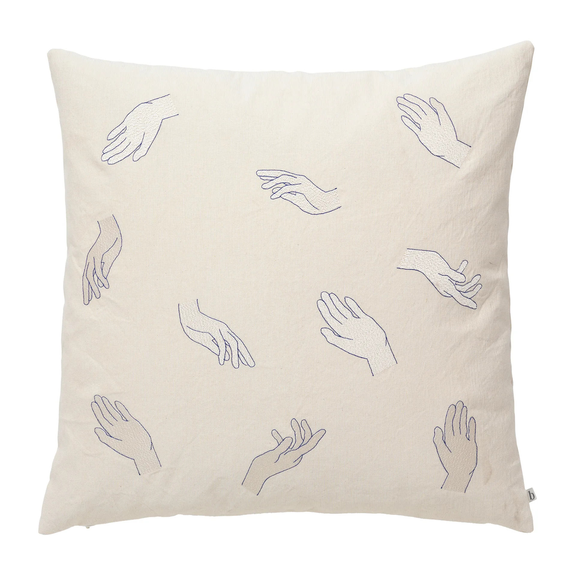 Touch クッションカバー 50x50 cm, Intense blue-off white Broste Copenhagen | ブロスト コペンハーゲン