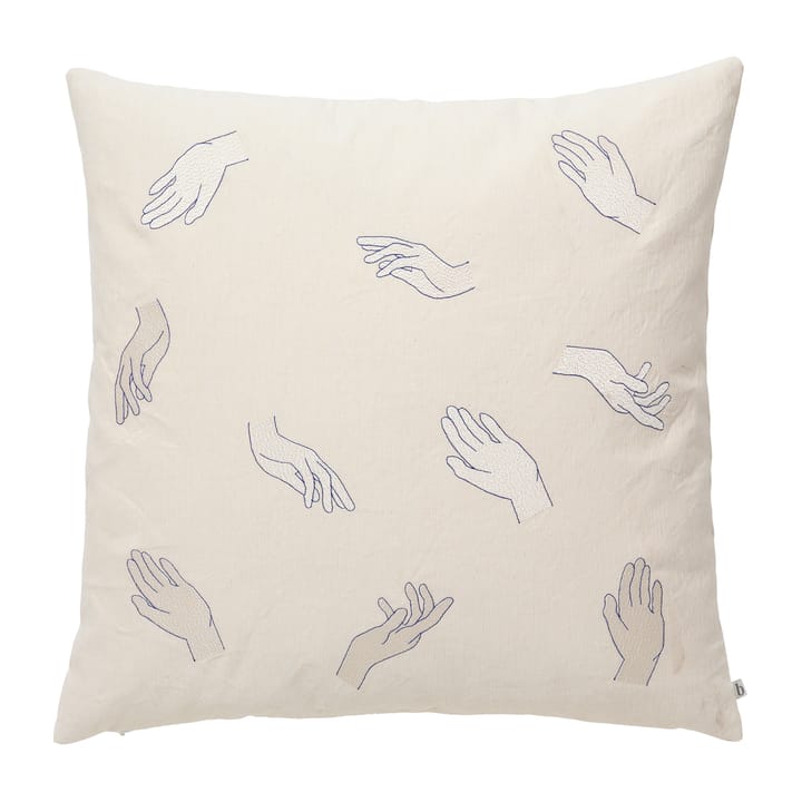 Touch クッションカバー 50x50 cm - Intense blue-off white - Broste Copenhagen | ブロスト コペンハーゲン