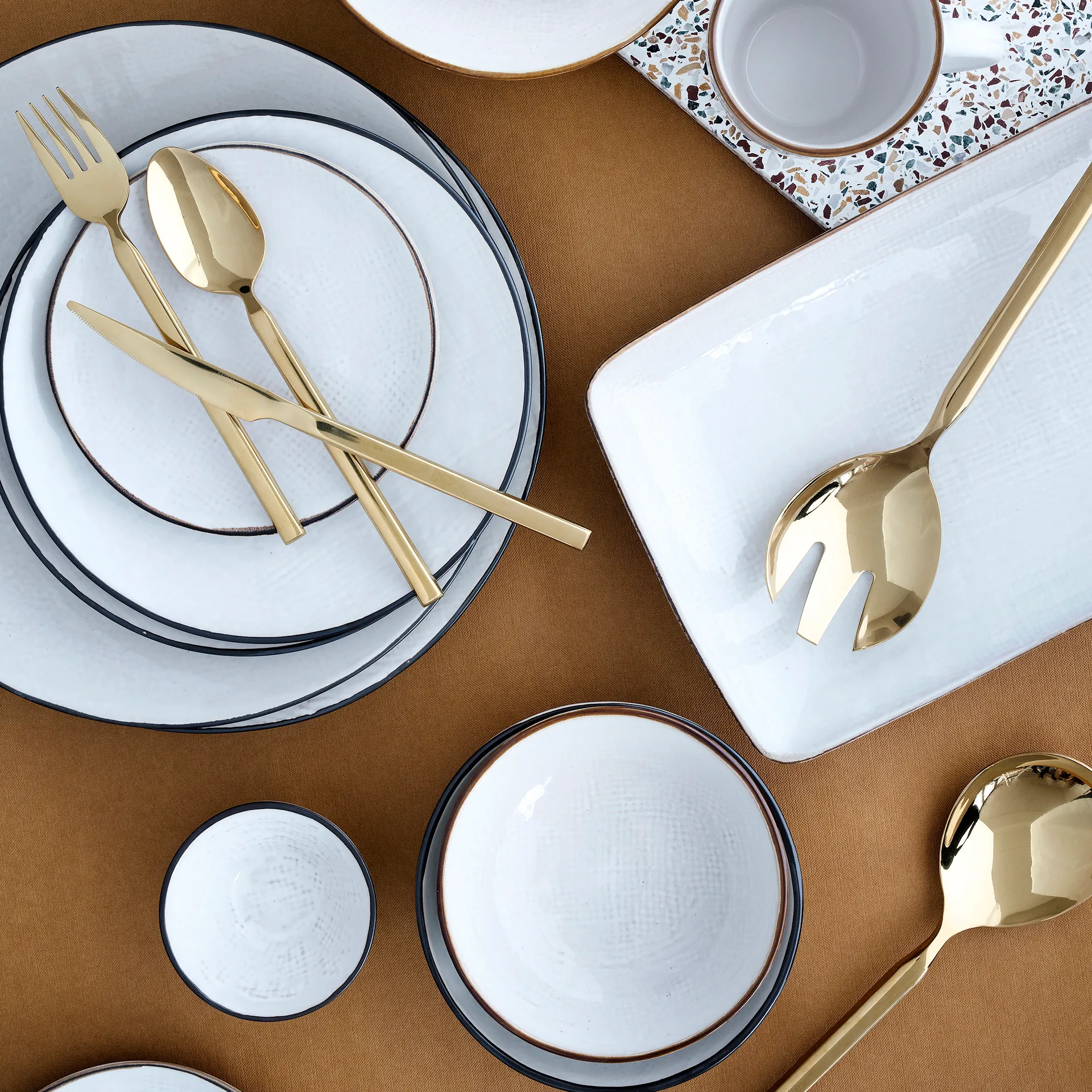 Tvis フォーク 4パック, gold Broste Copenhagen | ブロスト コペンハーゲン