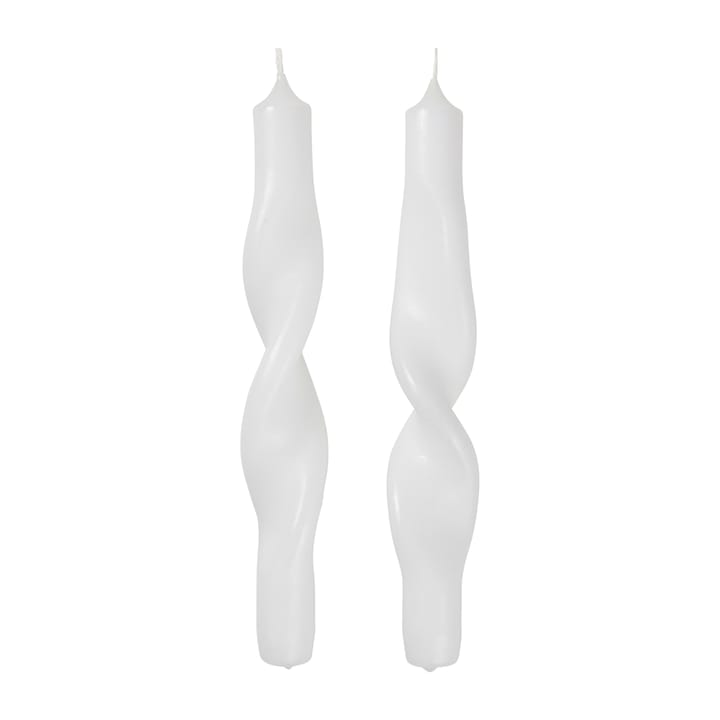 Twist ツイストキャンドル 23 cm 2パック - Pure white - Broste Copenhagen | ブロスト コペンハーゲン