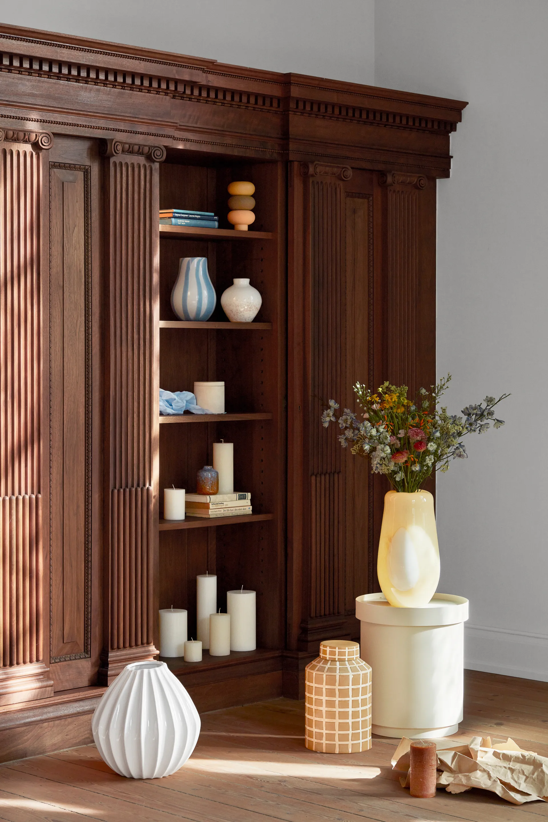 Wide 花瓶 アイボリー, 40 cm Broste Copenhagen | ブロスト コペンハーゲン