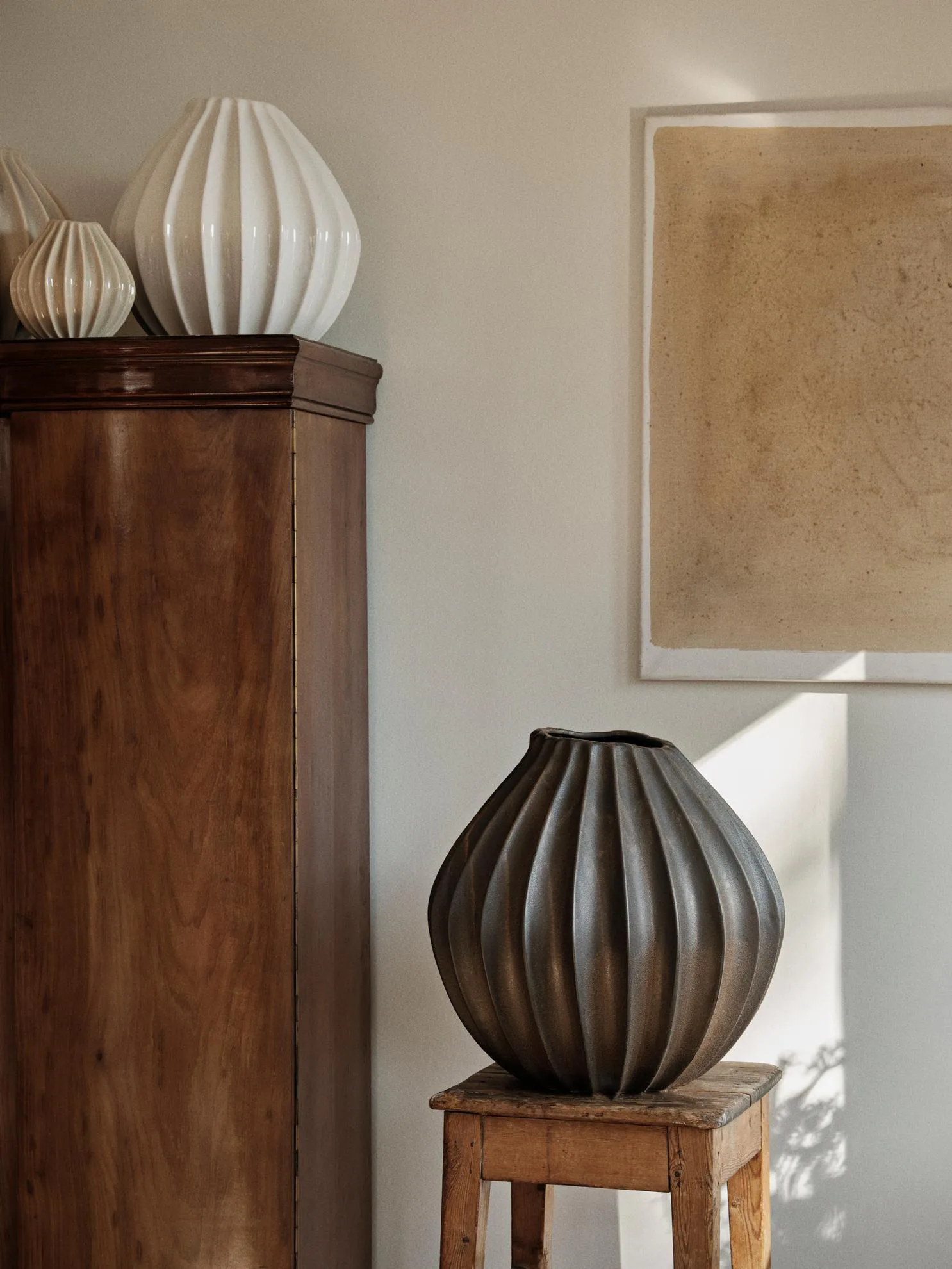 Wide 花瓶 L 30 cm, Brown Broste Copenhagen | ブロスト コペンハーゲン