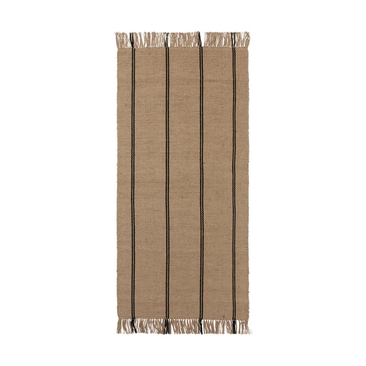 Yuki ランナーラグ - Black-natural, 70x140 cm - Broste Copenhagen | ブロスト コペンハーゲン