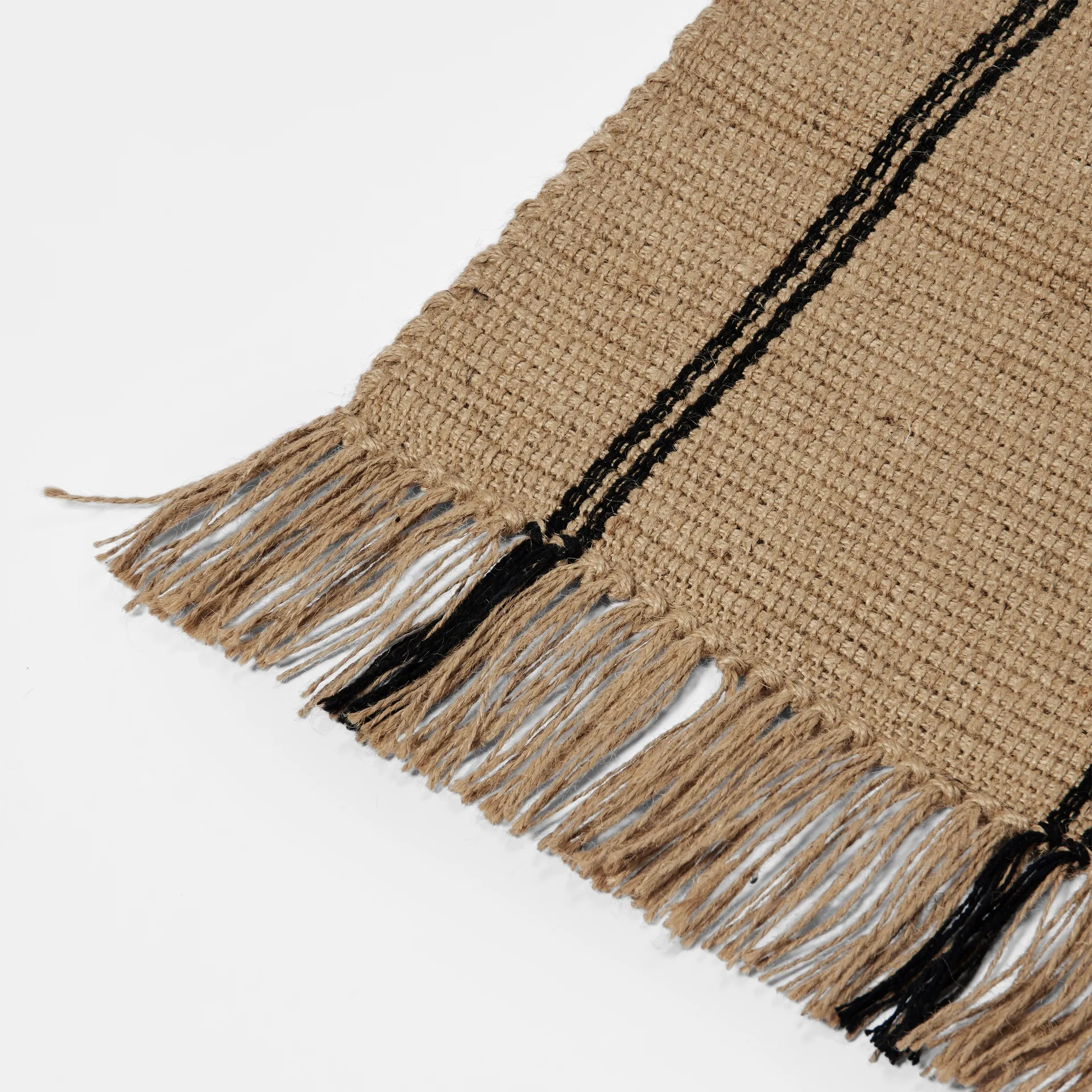 Yuki ランナーラグ, Black-natural, 70x140 cm Broste Copenhagen | ブロスト コペンハーゲン