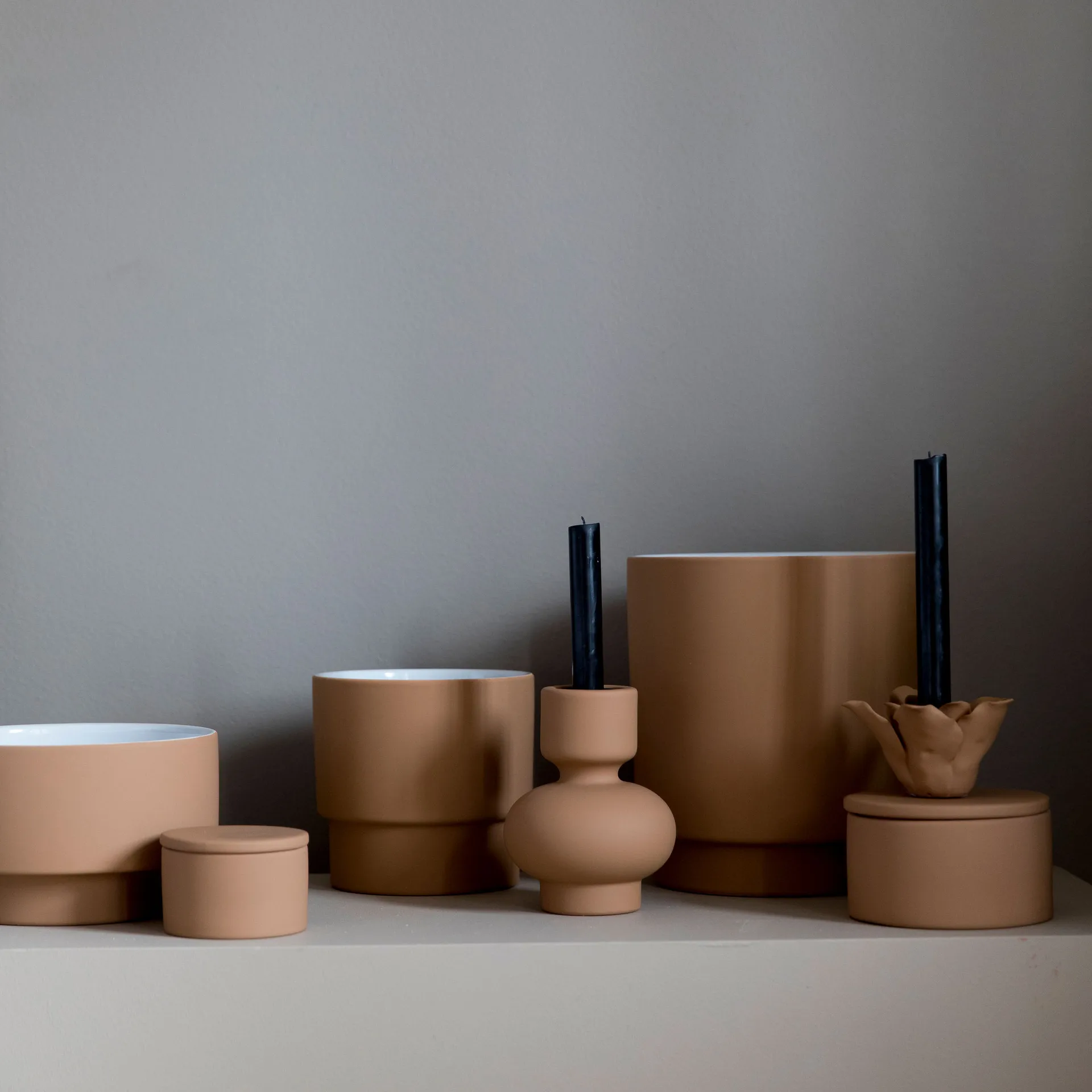 シエナ キャンドルスティック 16 cm, terracotta (brown) Byon | バイオン