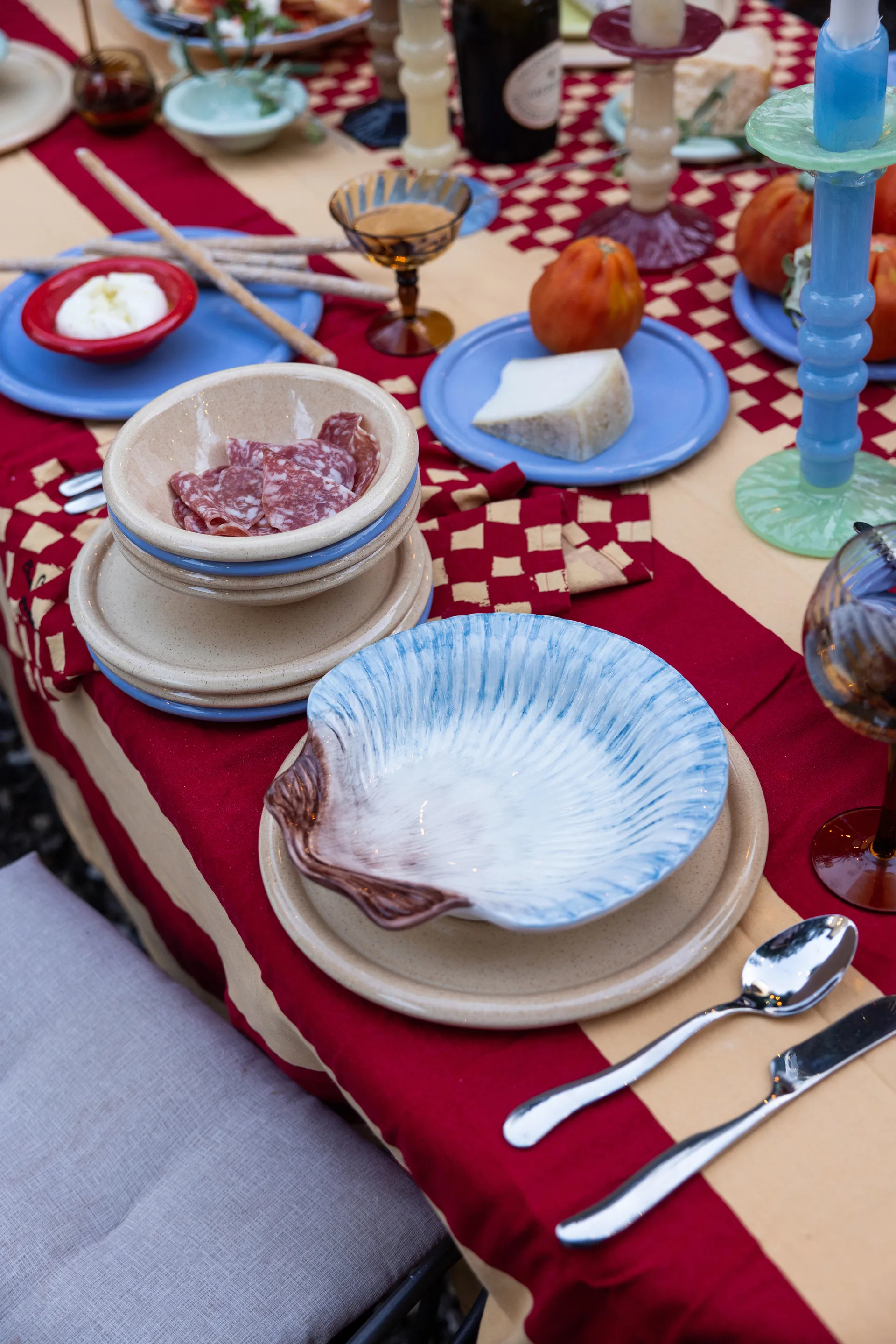 Armona プレート 23.5x23.5 cm, Light blue Byon | バイオン