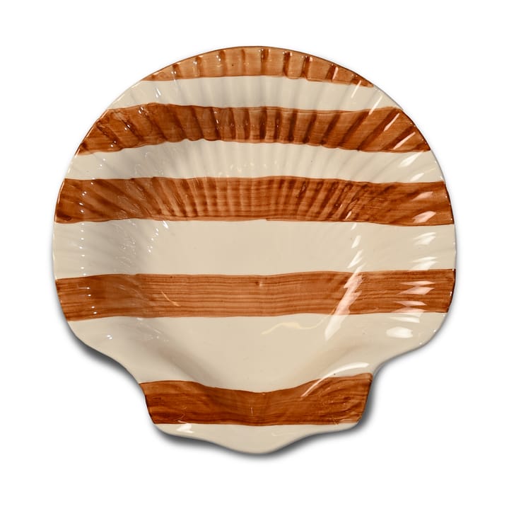 Armona ストライププレート 23.5x23.5 cm - Light brown-white - Byon | バイオン