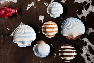 Armona ストライププレート 23.5x23.5 cm - Light brown-white - Byon | バイオン