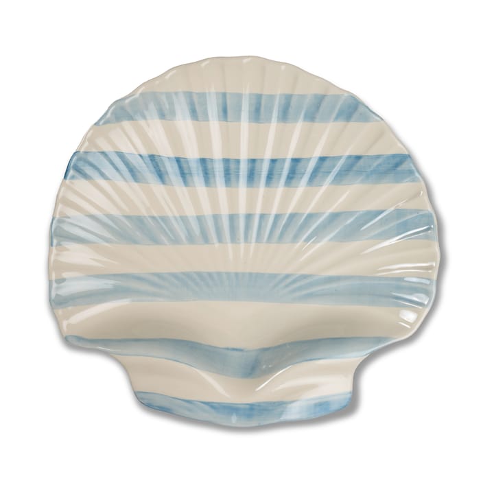 Armona ストライプ サービングプレート 32x32.5 cm - Light blue-white - Byon | バイオン