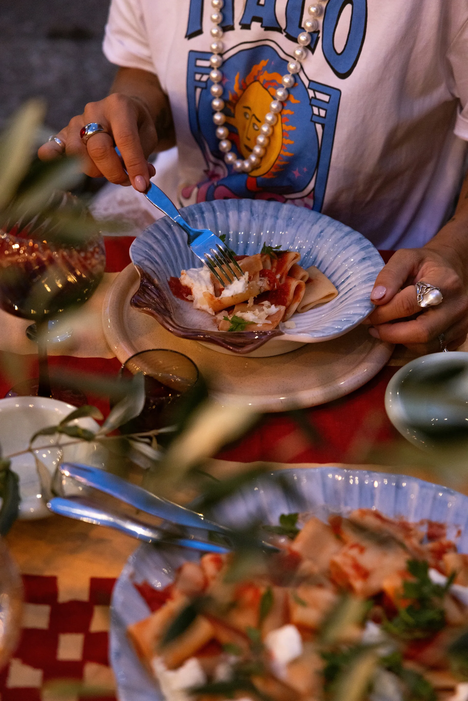 Armona サービングプレート 32x32.5 cm, Light blue Byon | バイオン