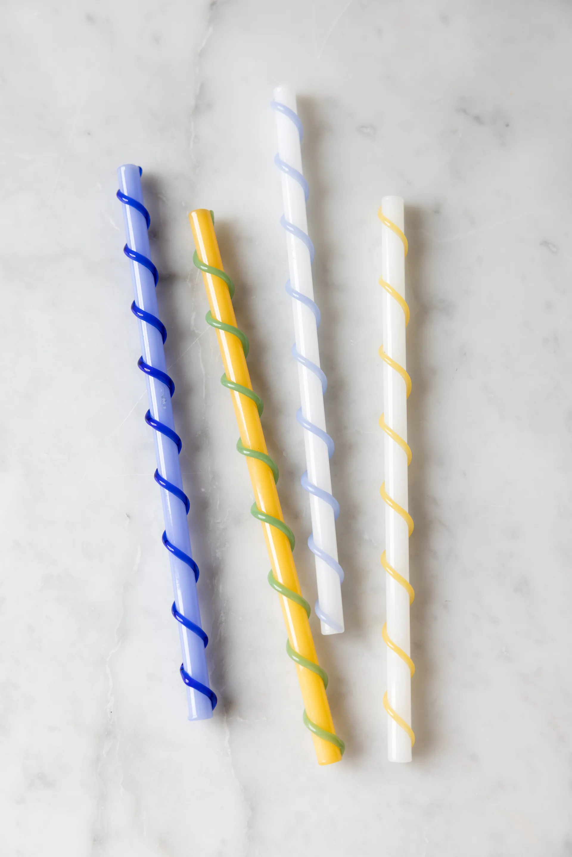 Celebrate ロングストロー 20 cm 4本, Blue-white-yellow-green Byon | バイオン
