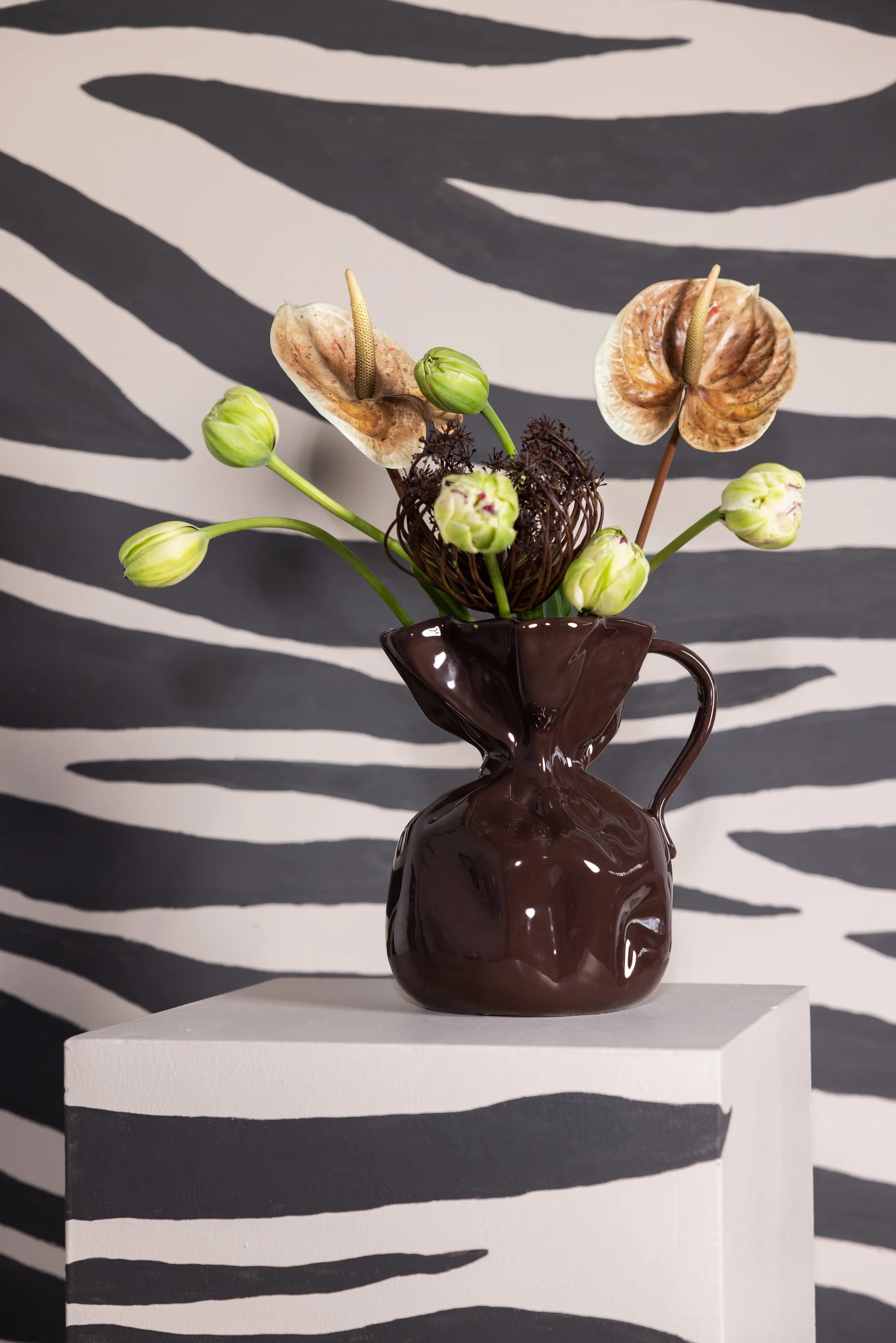 Crumple 花瓶, Brown Byon | バイオン