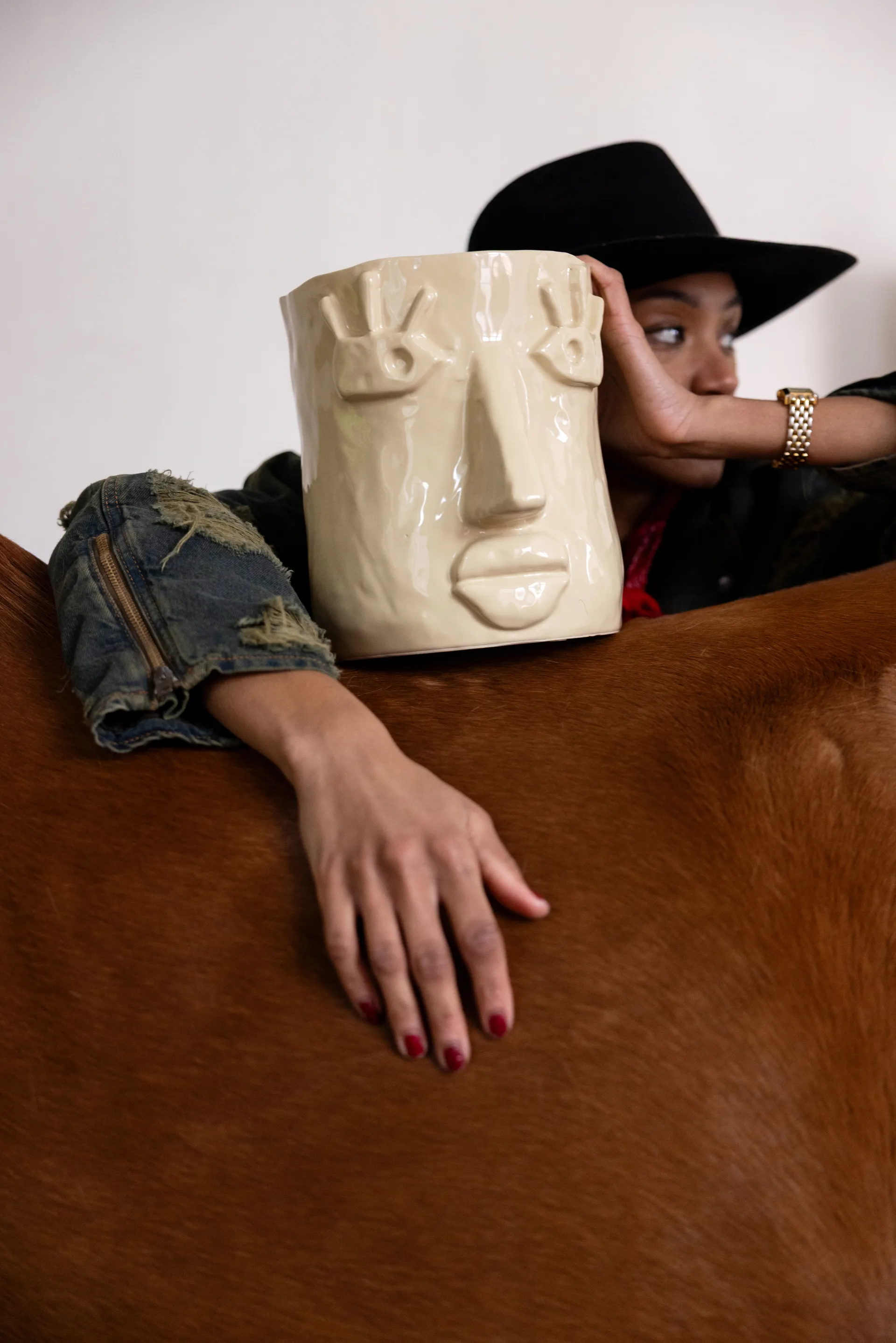 Facy 鉢 L 24x19x22 cm, Beige Byon | バイオン