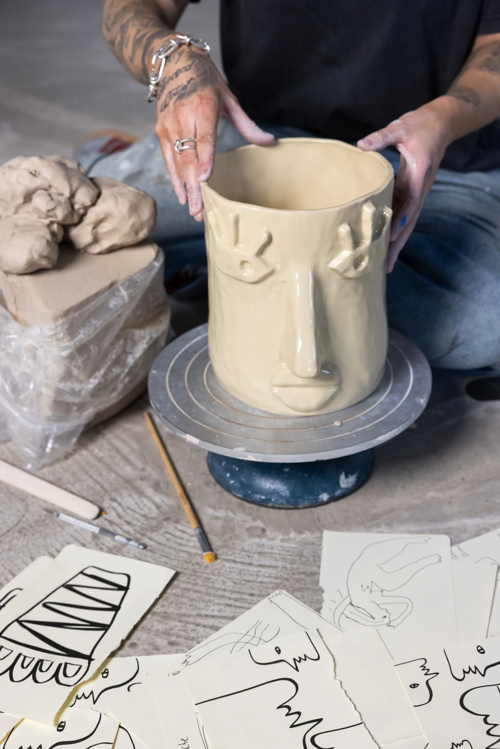 Facy 鉢 L 24x19x22 cm, Beige Byon | バイオン