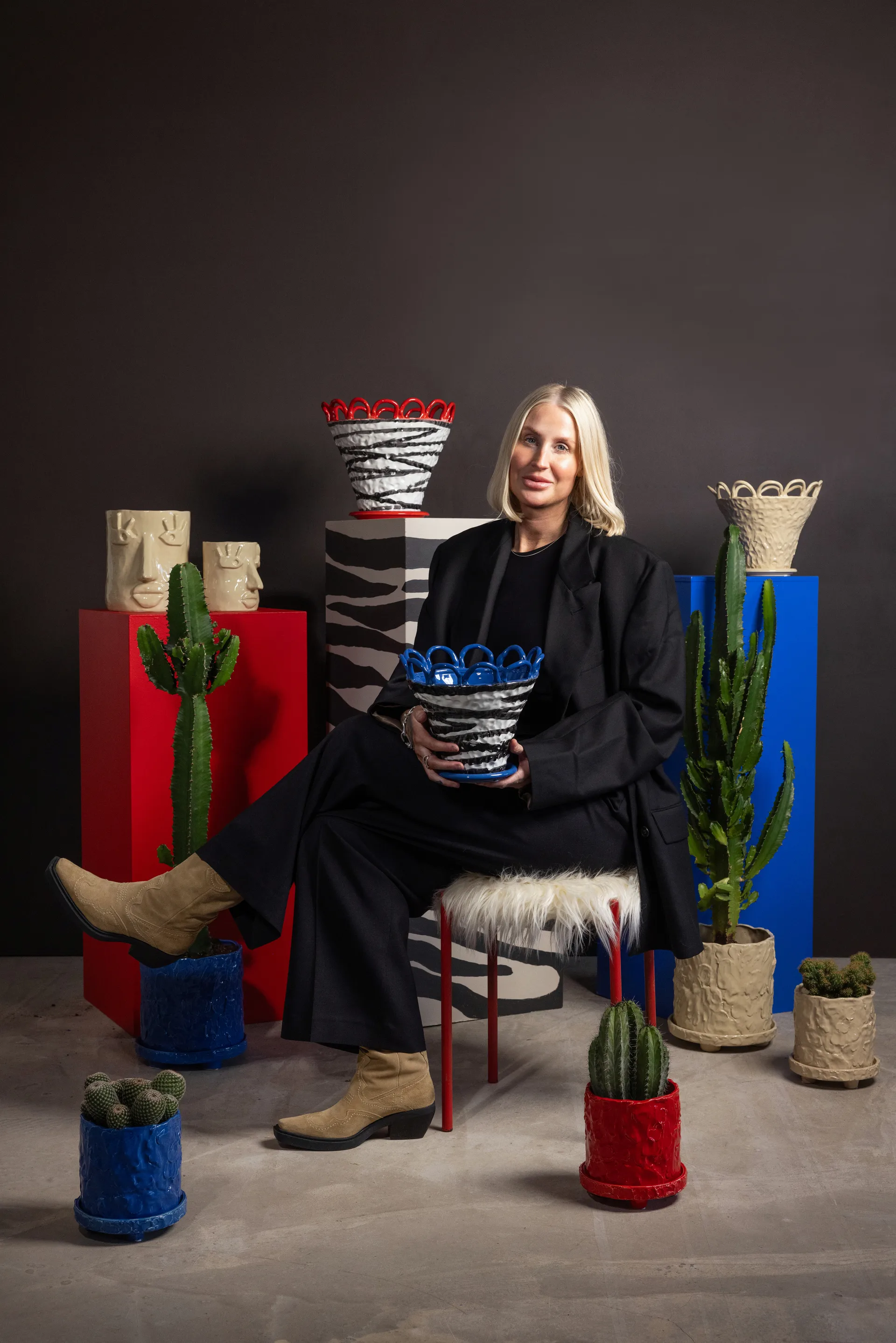 Facy 鉢 S 15.5x12x15 cm, Beige Byon | バイオン