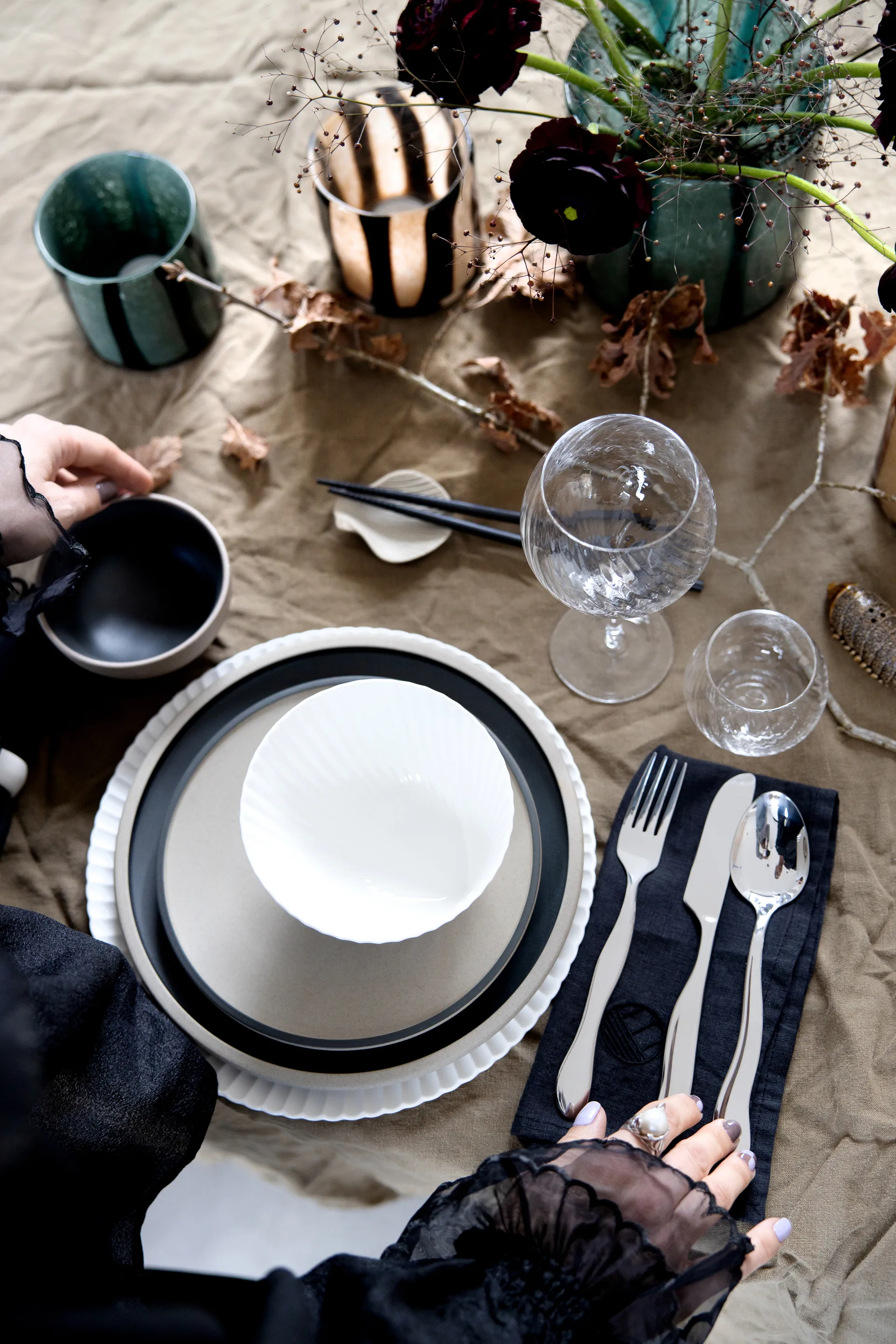 Fumiko 箸置き 4本, Beige Byon | バイオン