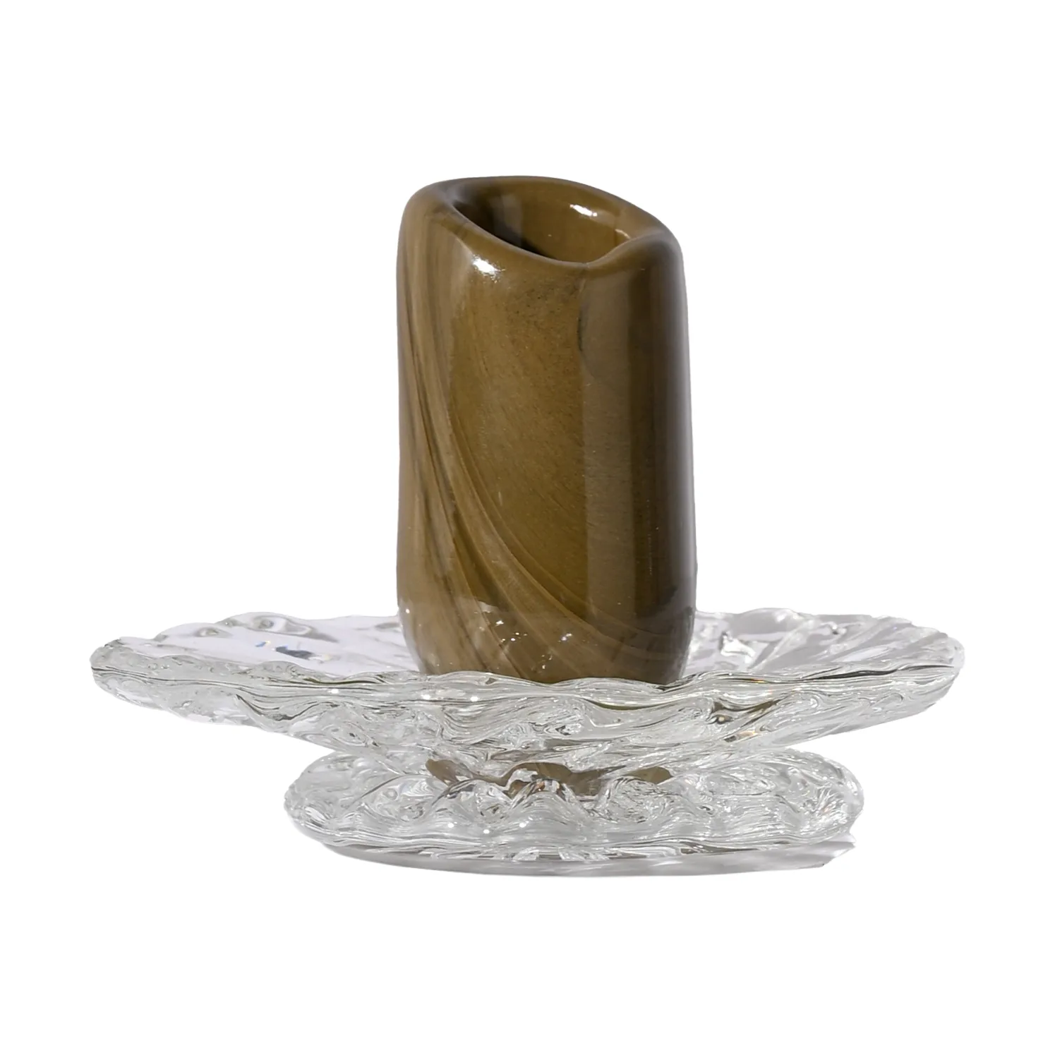 Lara キャンドルホルダー XS 9 cm, Green-clear Byon | バイオン