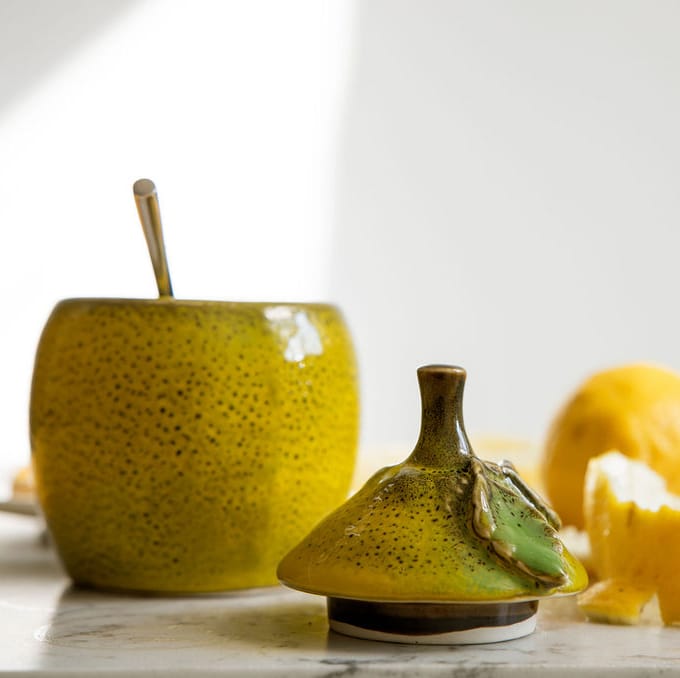 Lemon jam ボウル 蓋付き 15.5 cm, yellow Byon | バイオン
