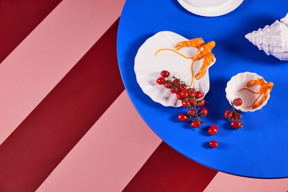 Lobsti サービング皿, White-orange Byon | バイオン