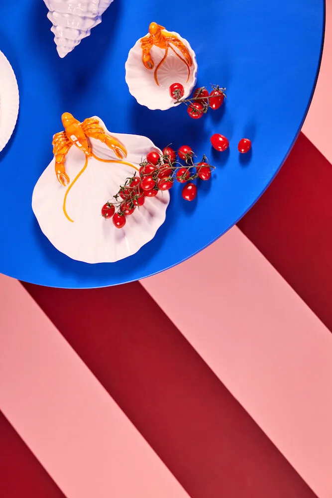 Lobsti サービング皿, White-orange Byon | バイオン