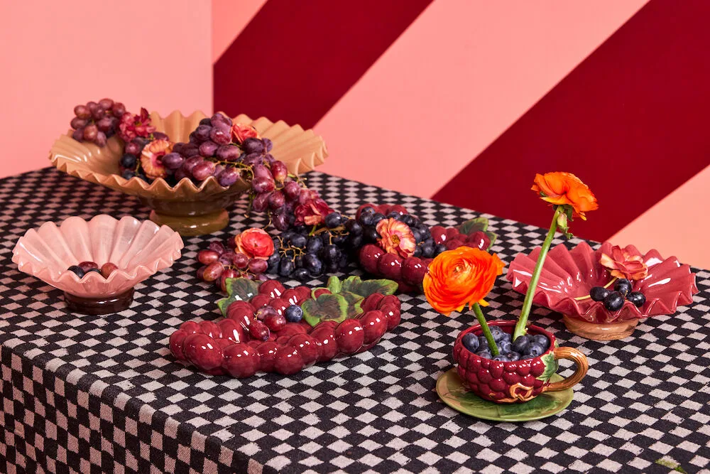 Lori ボウル M Ø18 cm, Bordeaux-beige Byon | バイオン