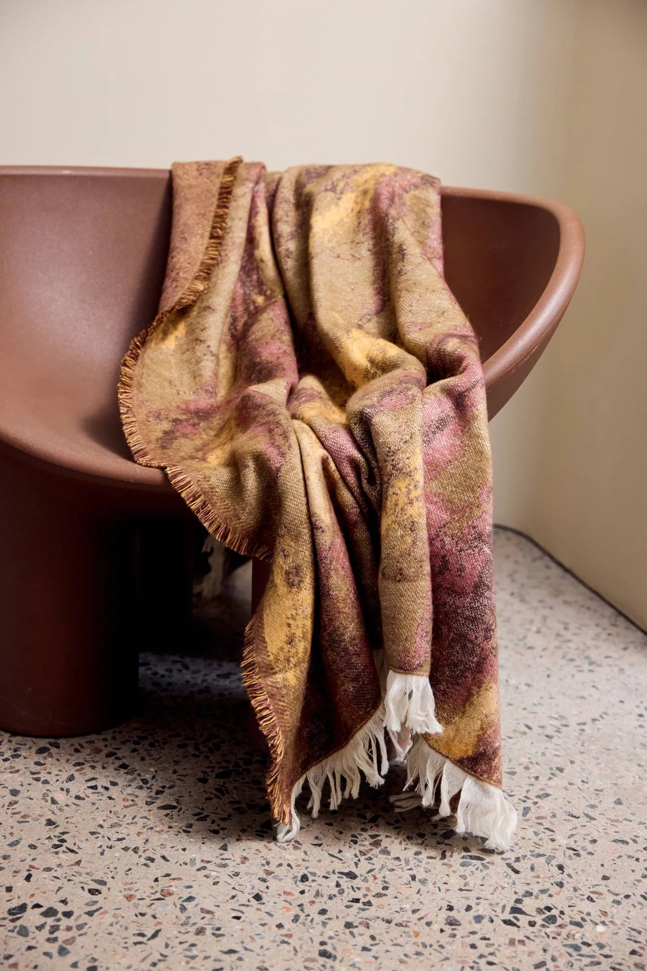 Mavi ブランケット, Brown-beige-wine red, 130x170 cm Byon | バイオン