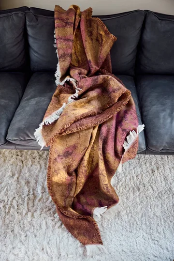 Mavi ブランケット - Brown-beige-wine red, 130x170 cm - Byon | バイオン
