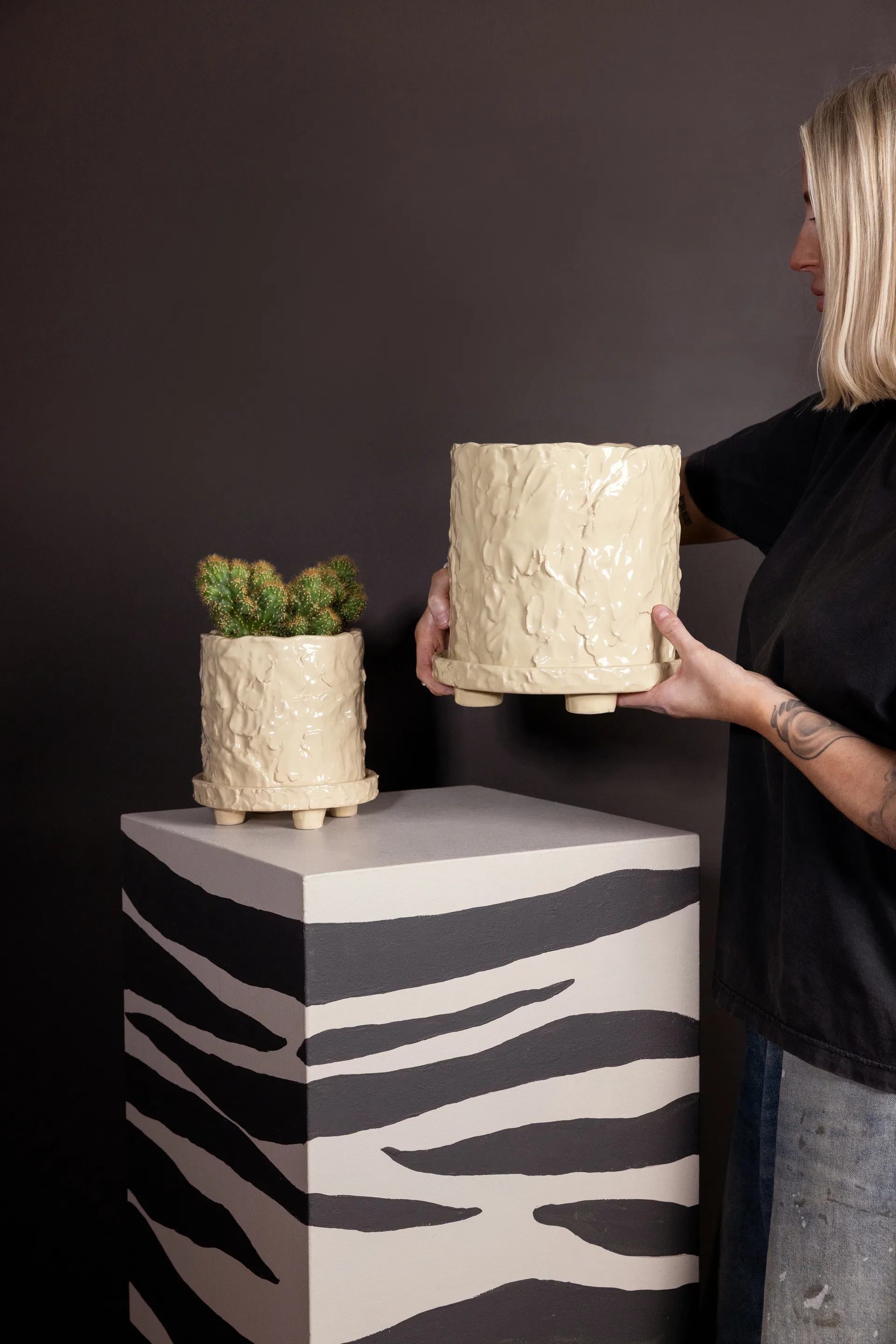 Muddy 鉢 L Ø23 cm, Beige Byon | バイオン