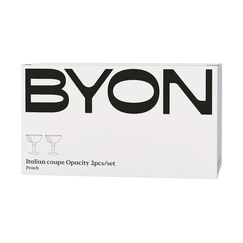 Opacity イタリアンシャンパングラス 15 cl 2本, Peach Byon | バイオン