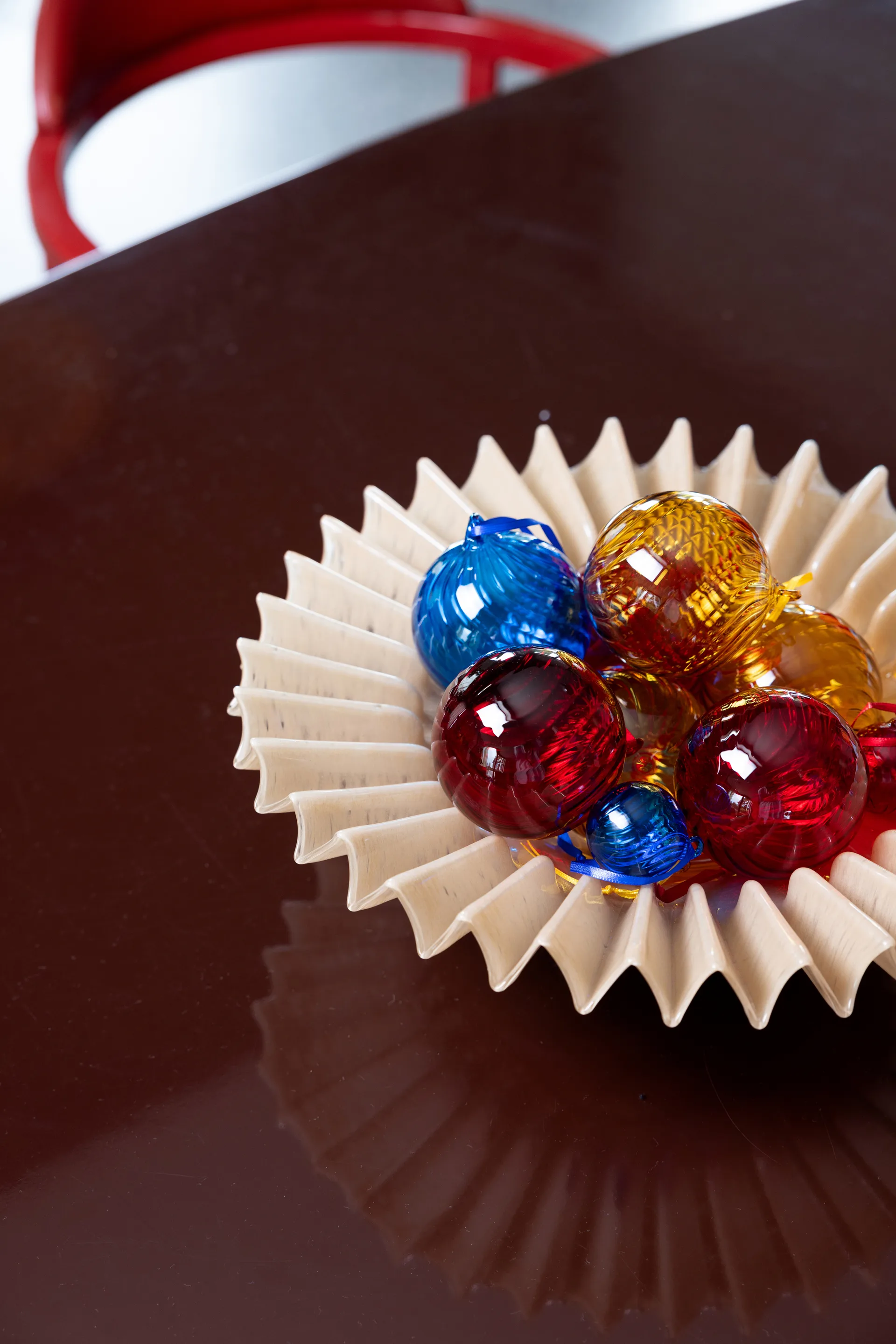 Opacity クリスマスツリー オーナメント M Ø8 cm 2個, Blue Byon | バイオン